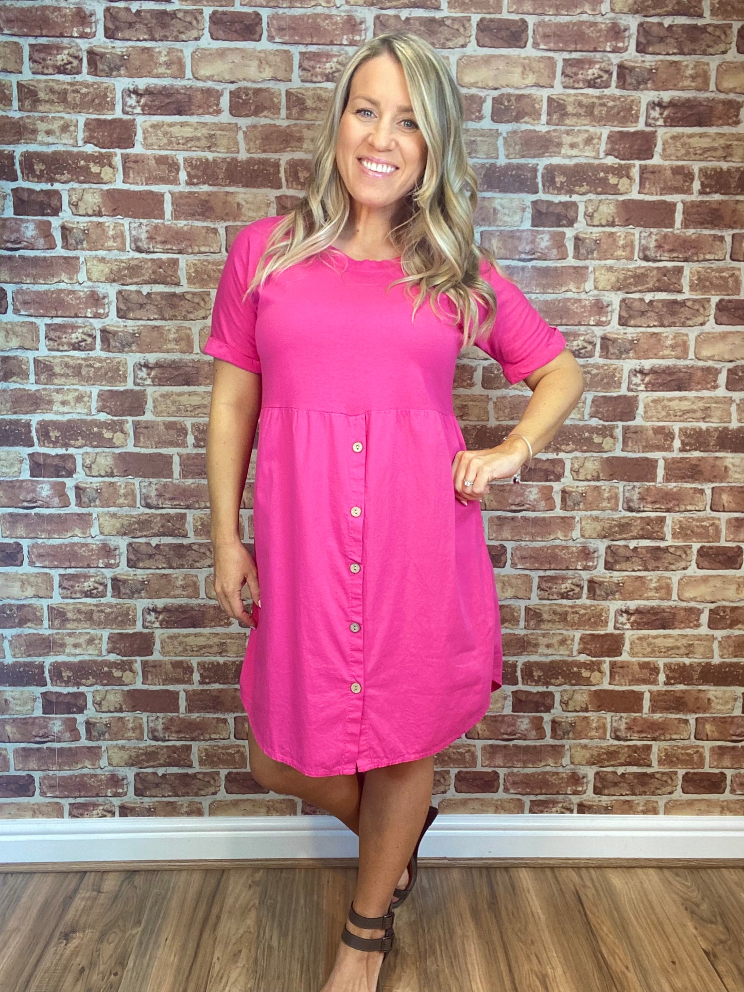 Button Up Front Dress
