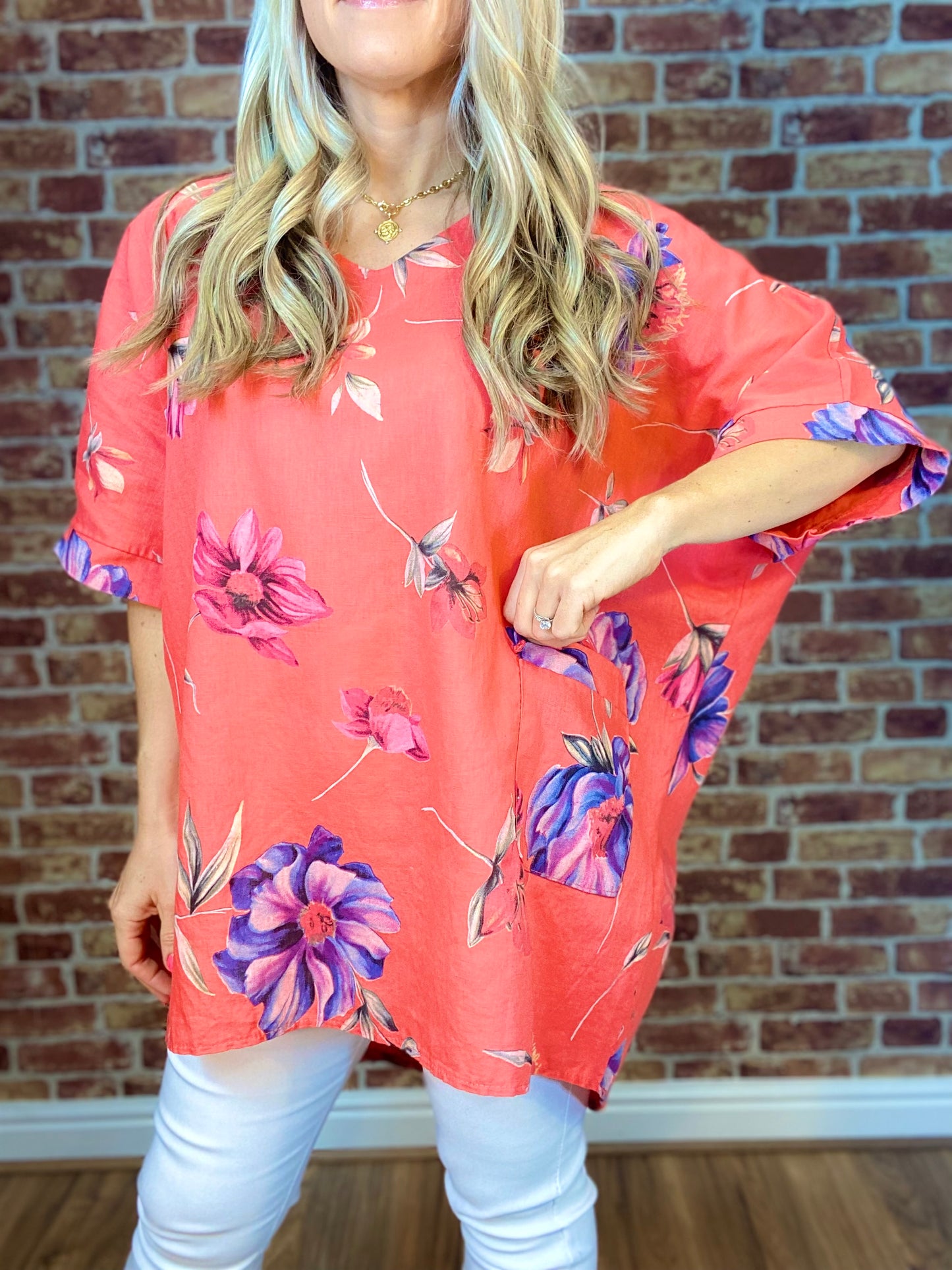 Petal Perfect Linen Top