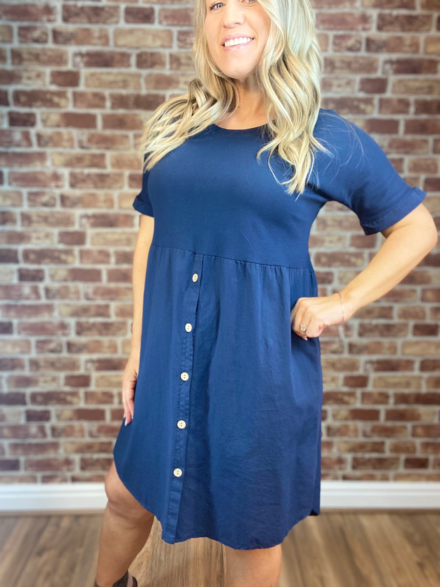 Button Up Front Dress