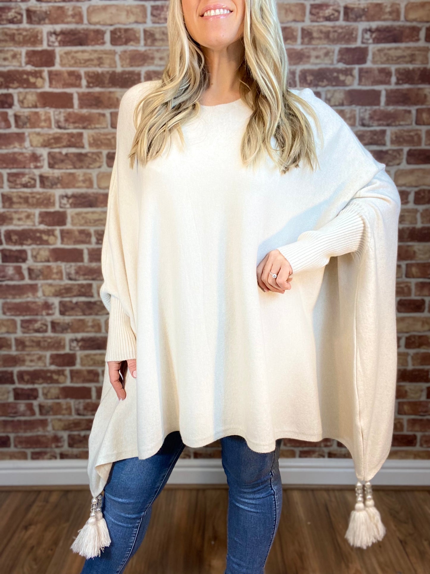 Spring Up Tassel Poncho