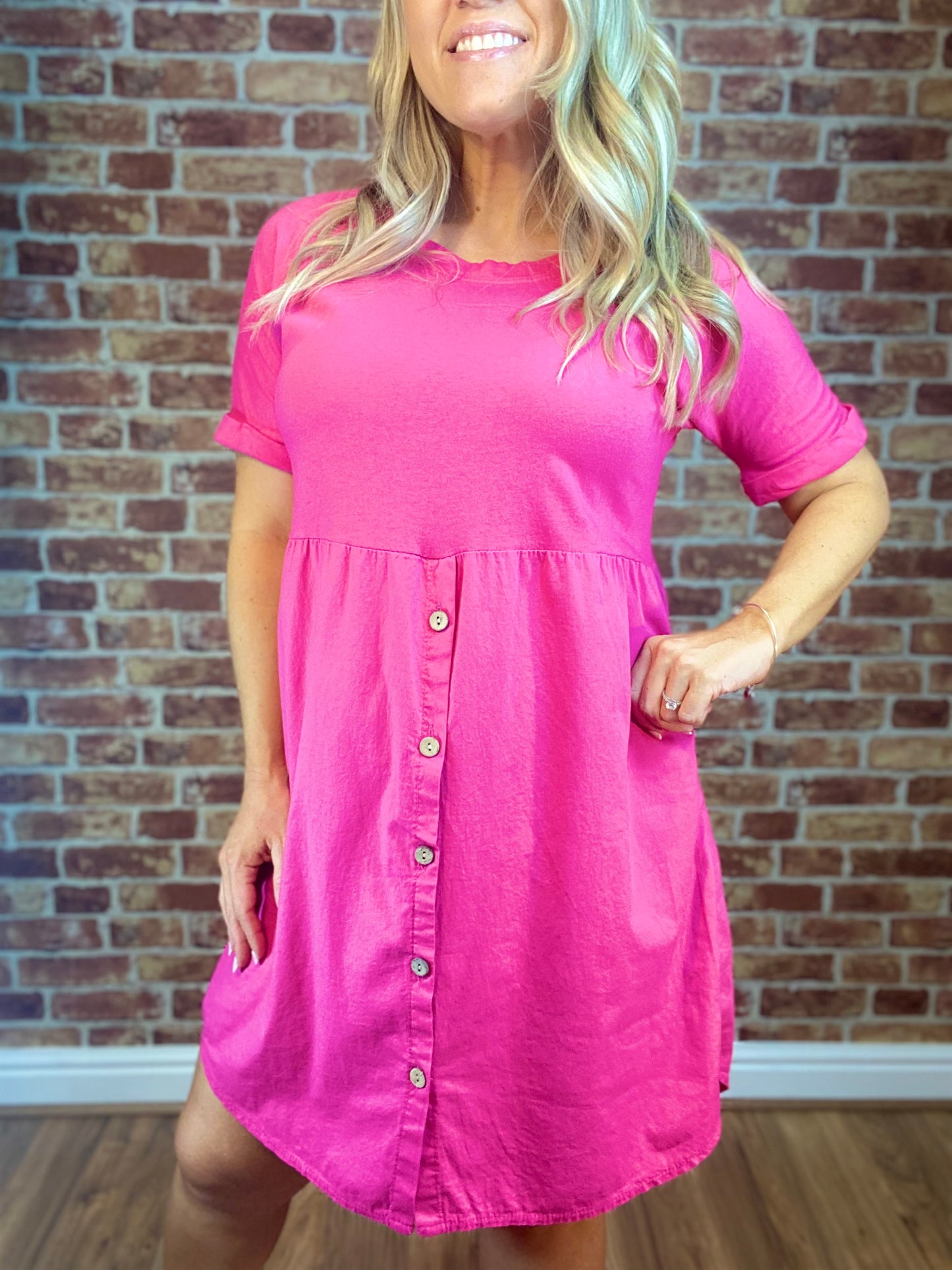 Button Up Front Dress