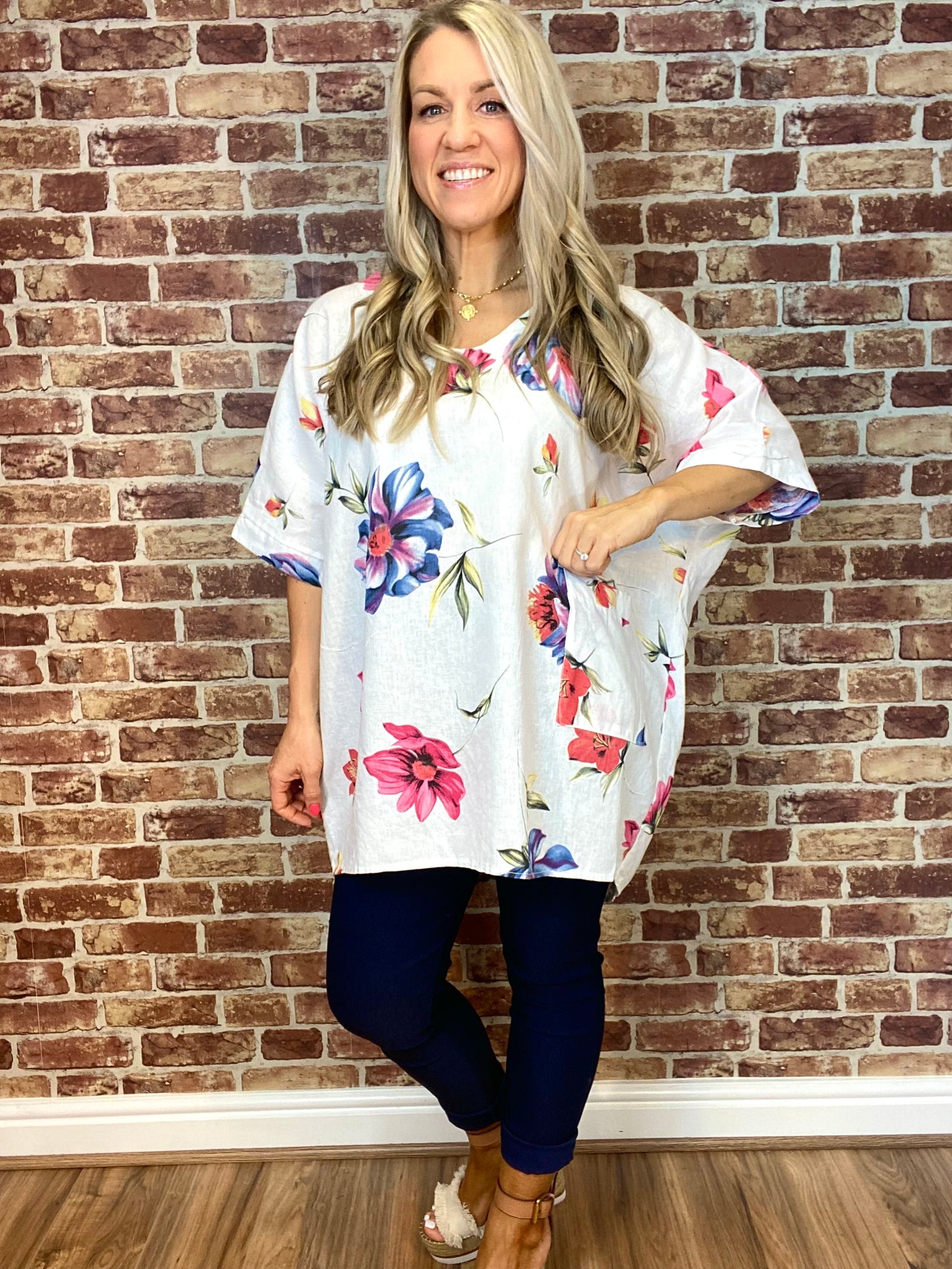 Petal Perfect Linen Top