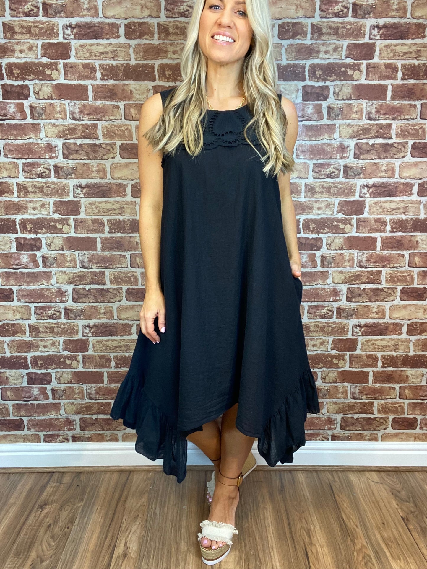 Heart Lace Linen Dress