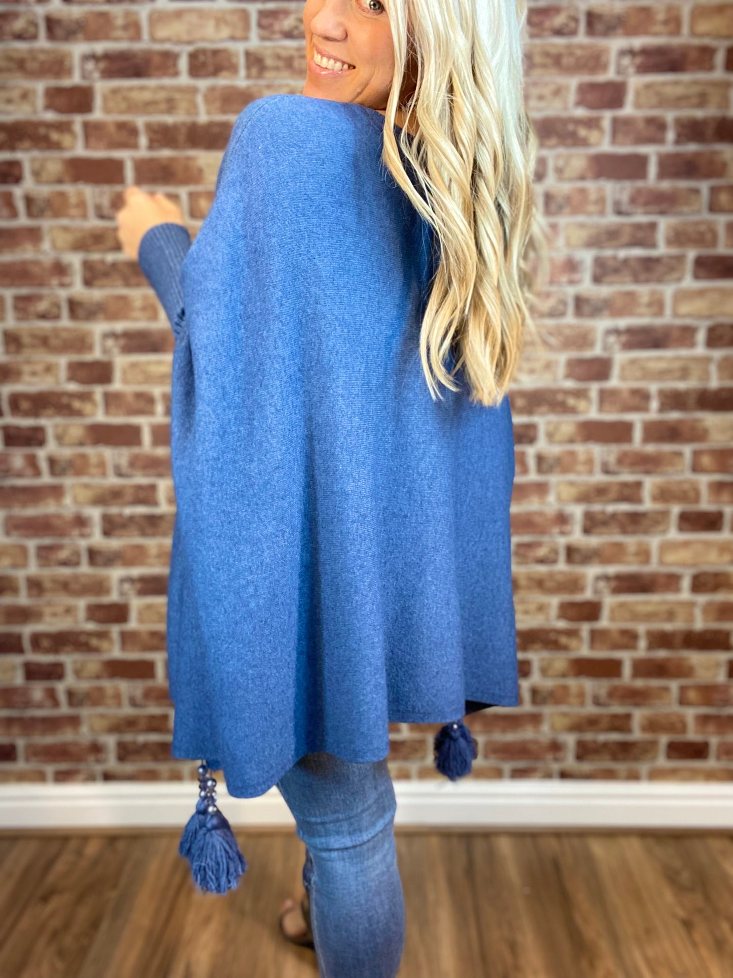 Spring Up Tassel Poncho