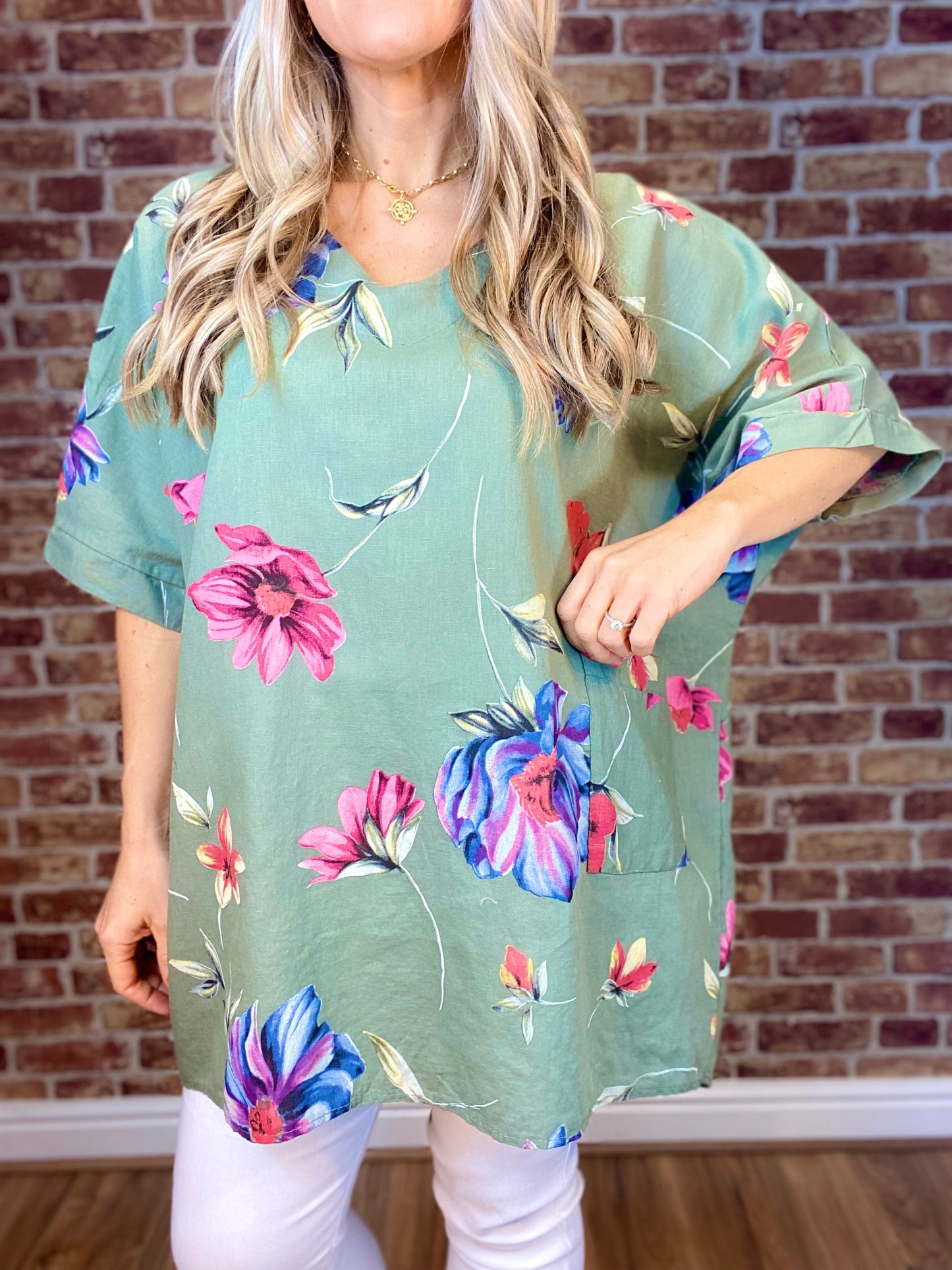 Petal Perfect Linen Top