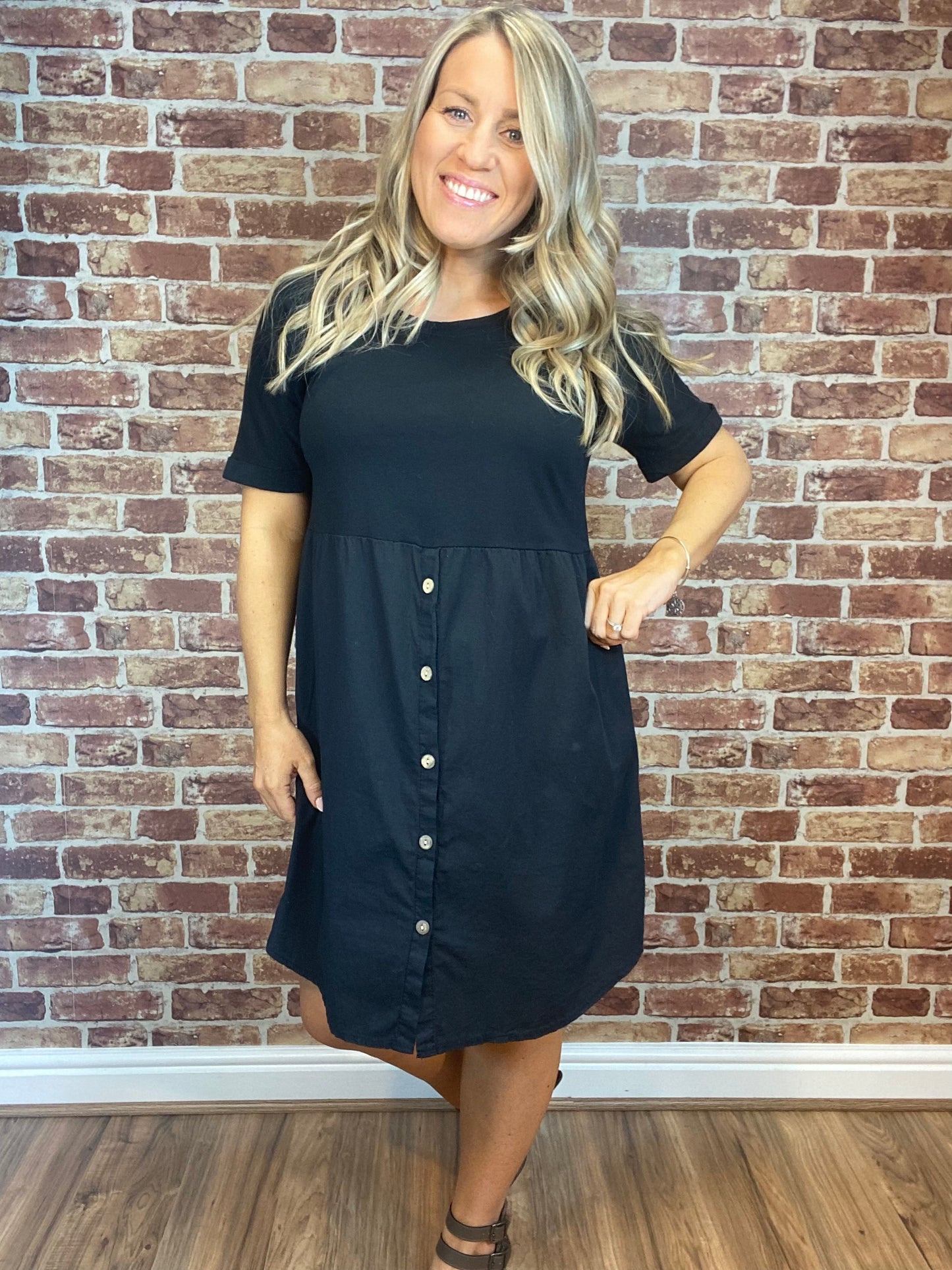 Button Up Front Dress