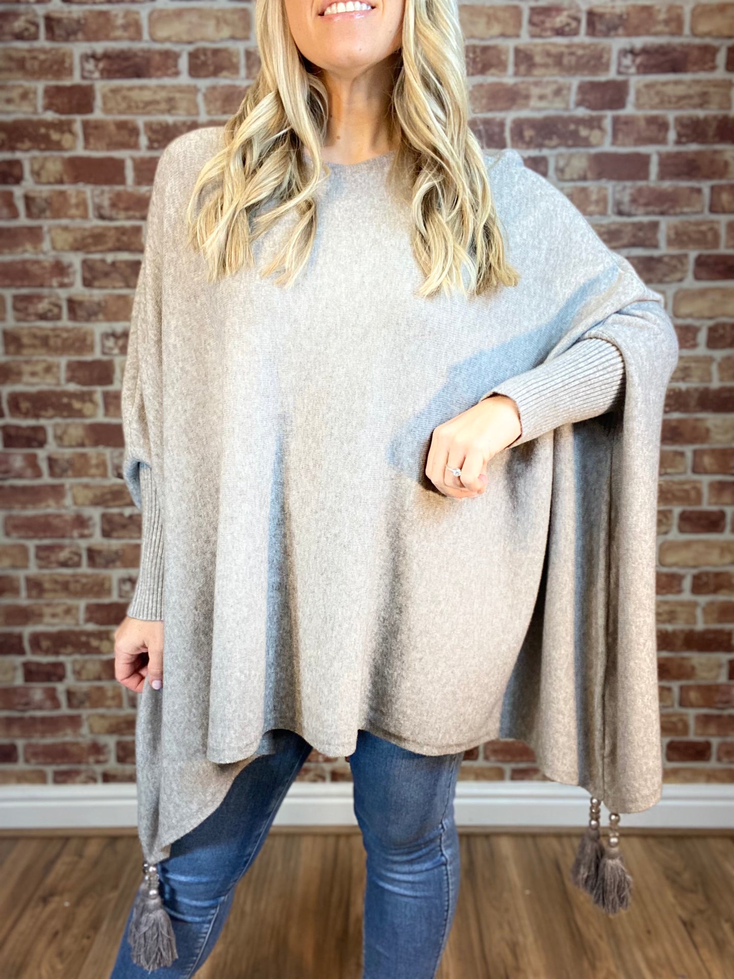 Spring Up Tassel Poncho