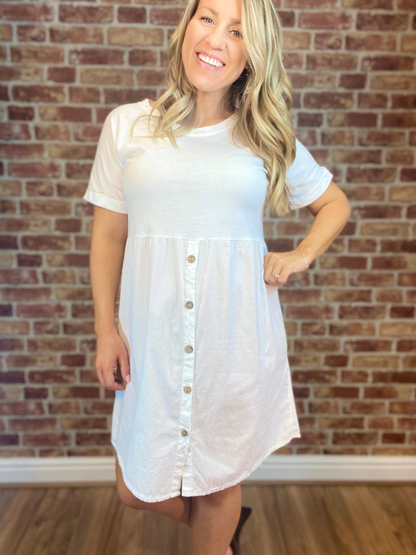 Button Up Front Dress