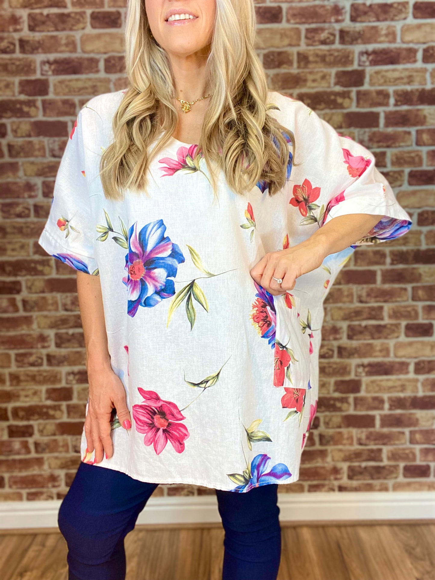 Petal Perfect Linen Top