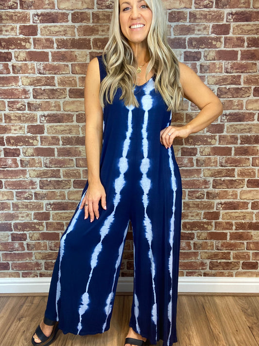 Tie Dye Slinky Jumpsuit