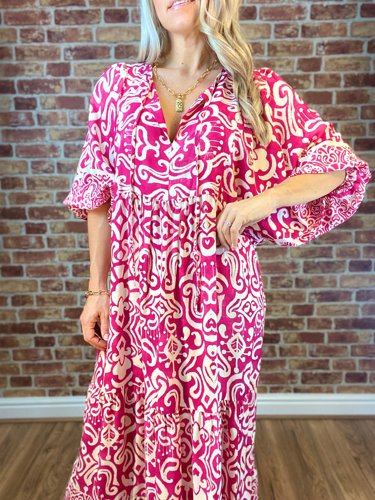 Palm Springs Dress#colour_Hot_Pink