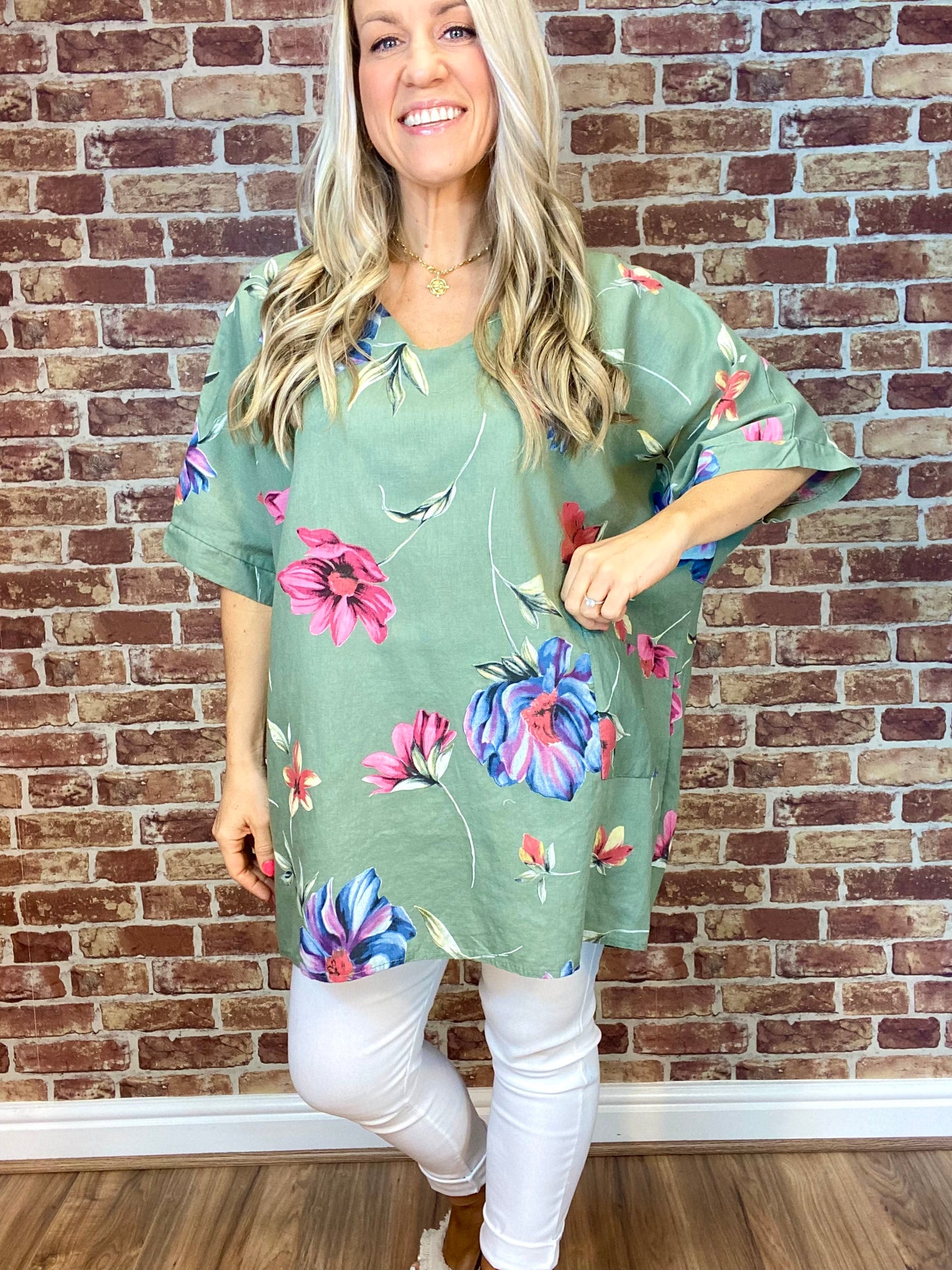 Petal Perfect Linen Top