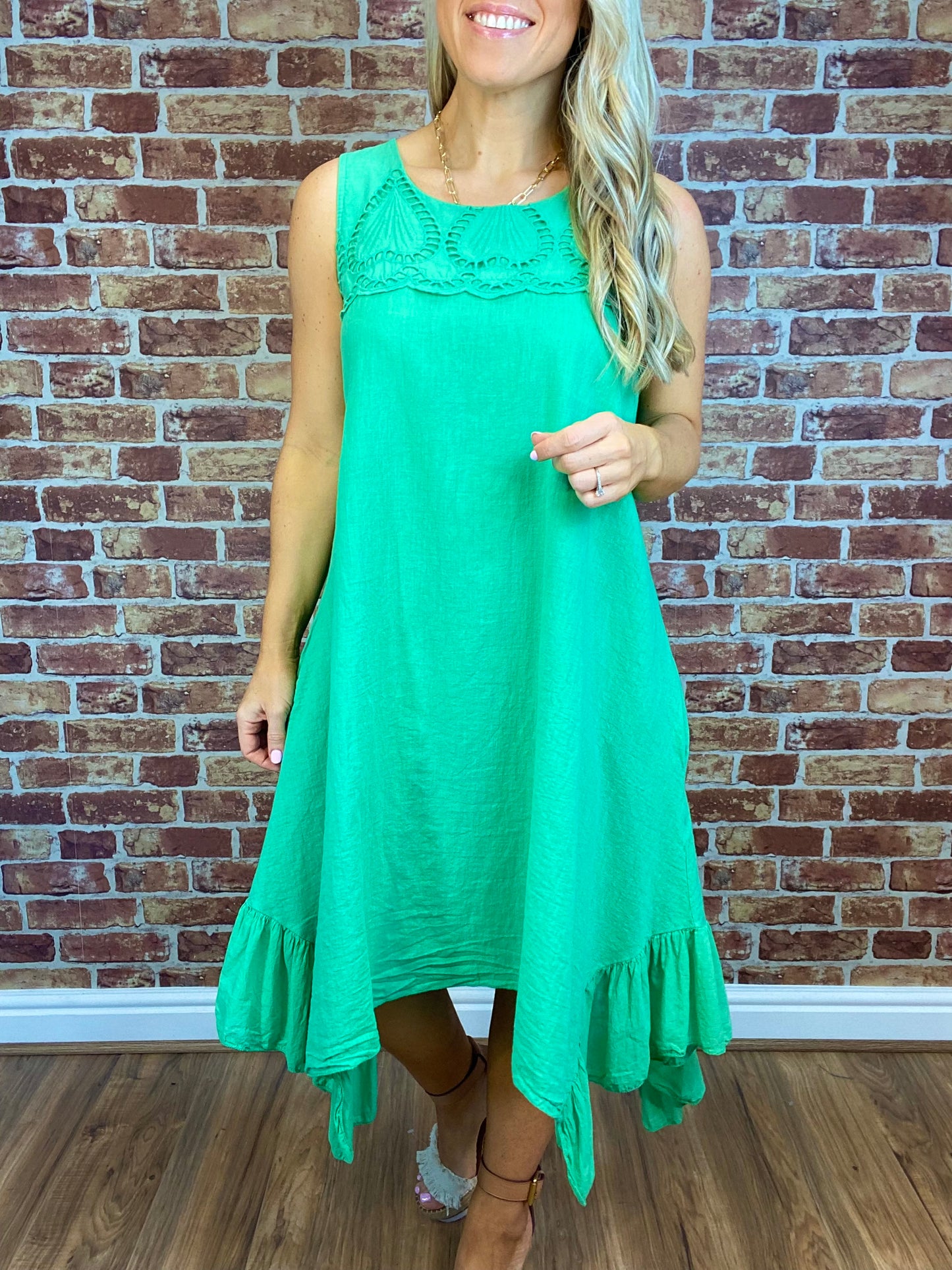 Heart Lace Linen Dress