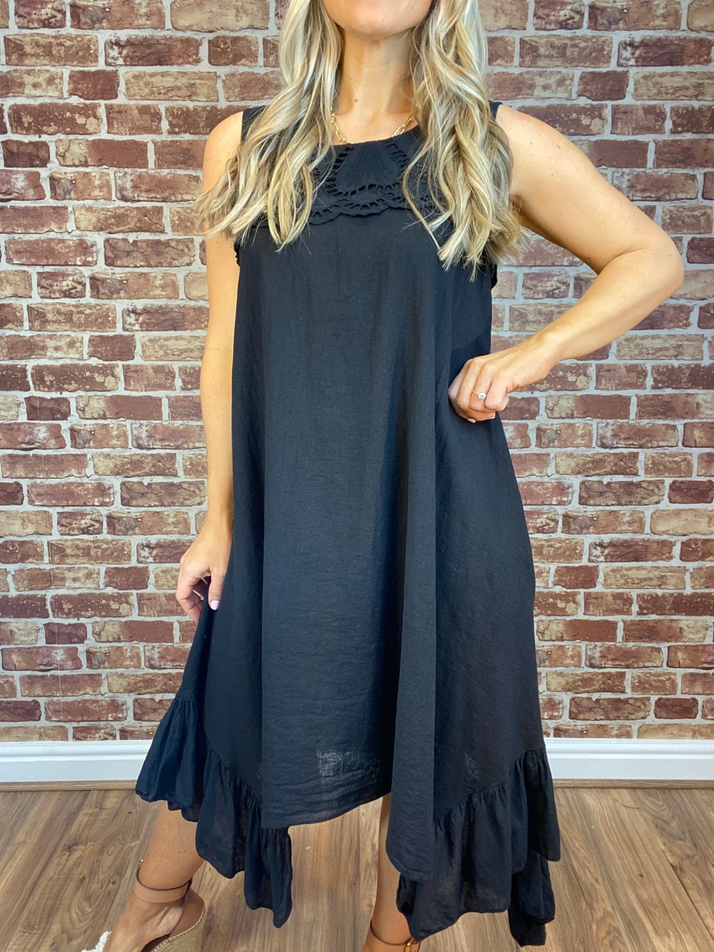 Heart Lace Linen Dress
