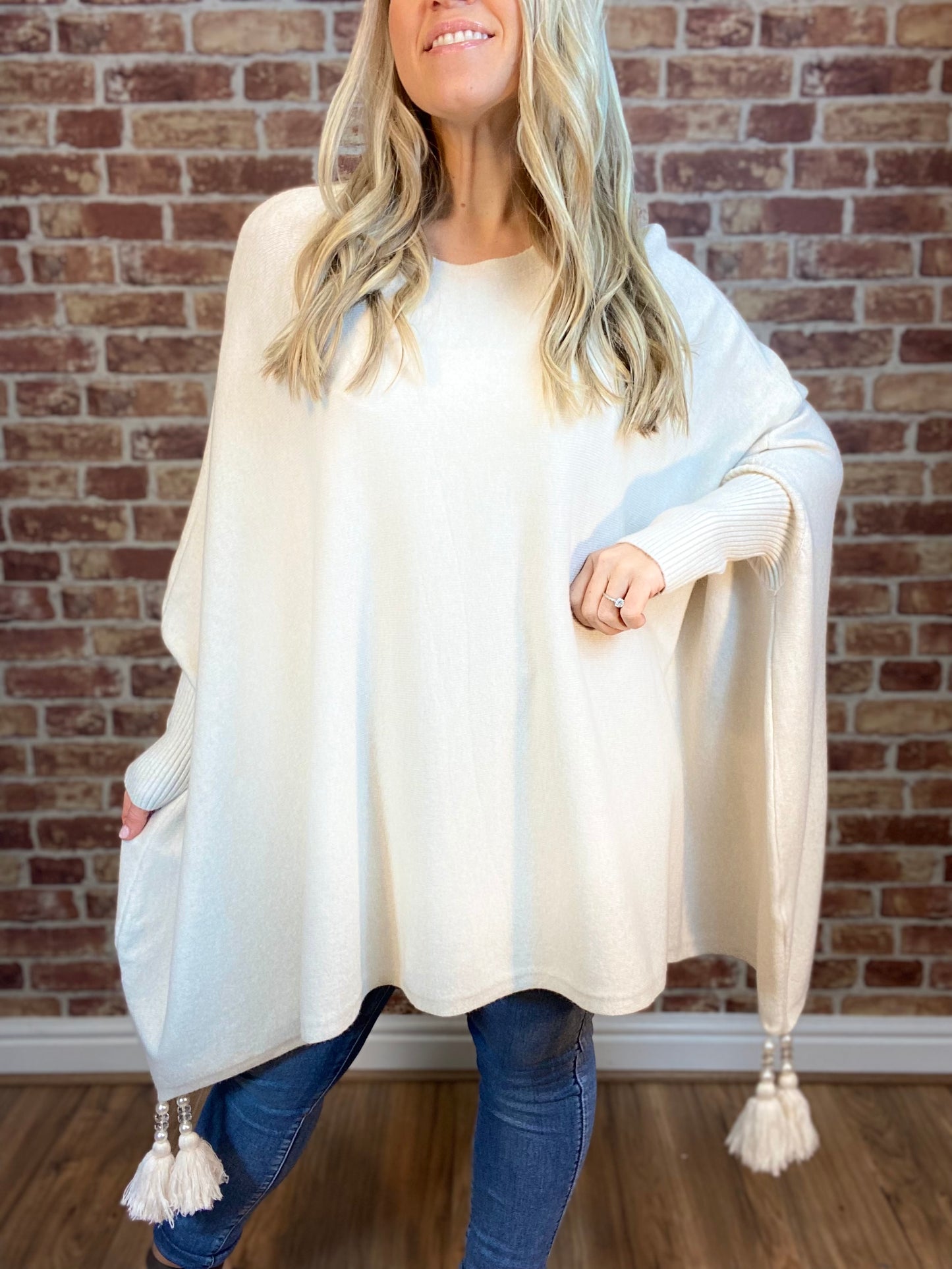 Spring Up Tassel Poncho