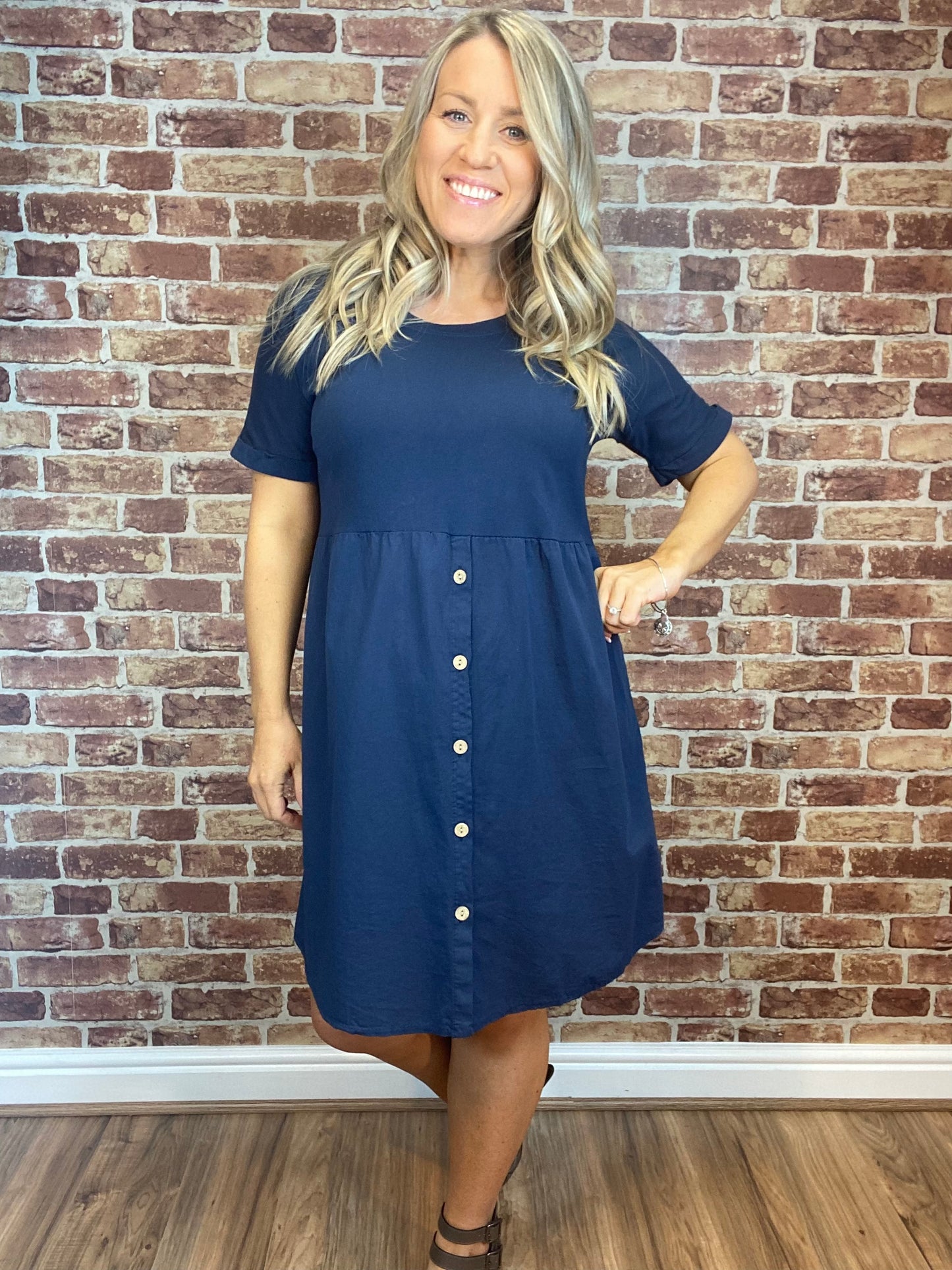 Button Up Front Dress