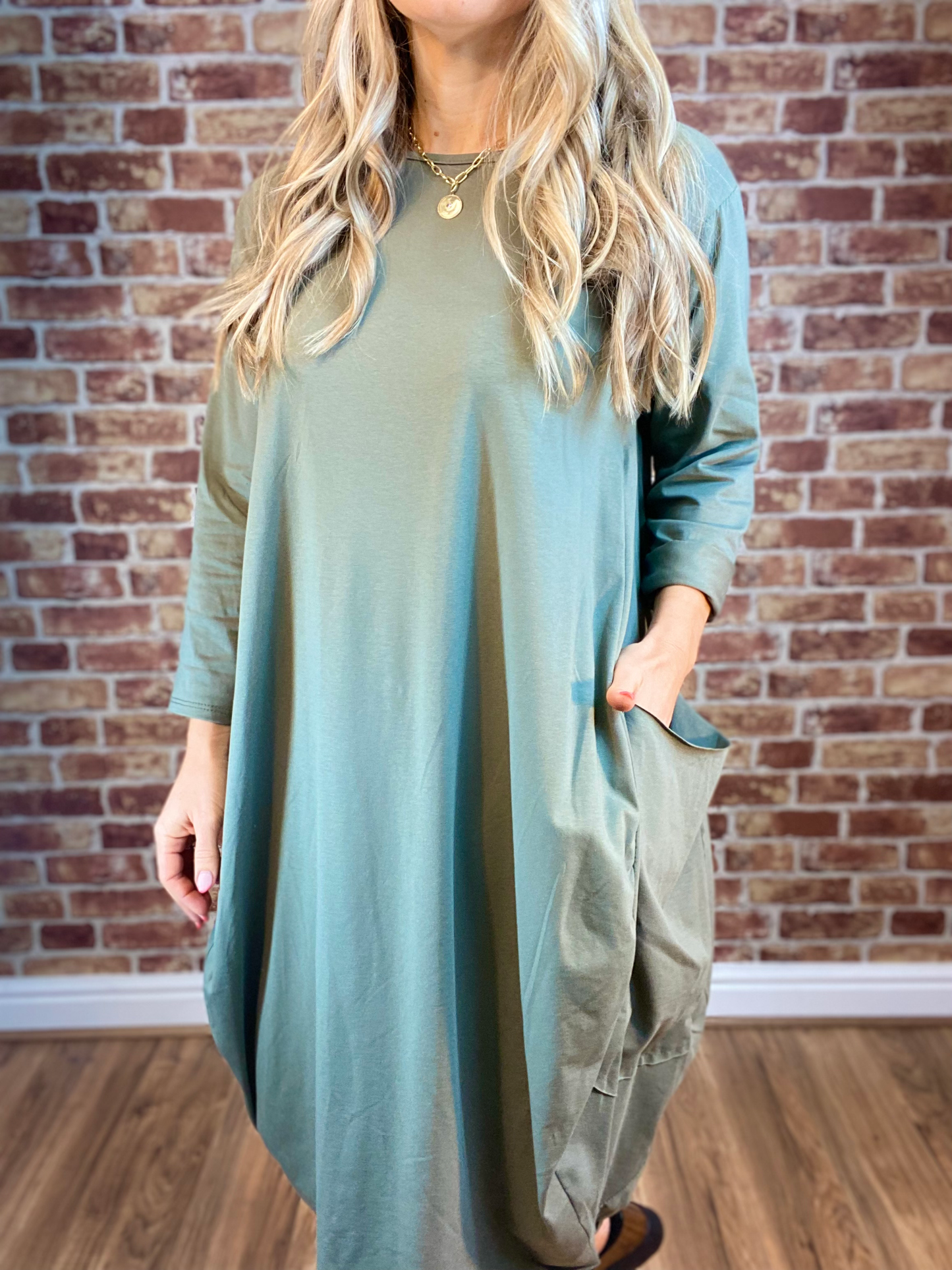 All Shook Up Dress#colour_khaki