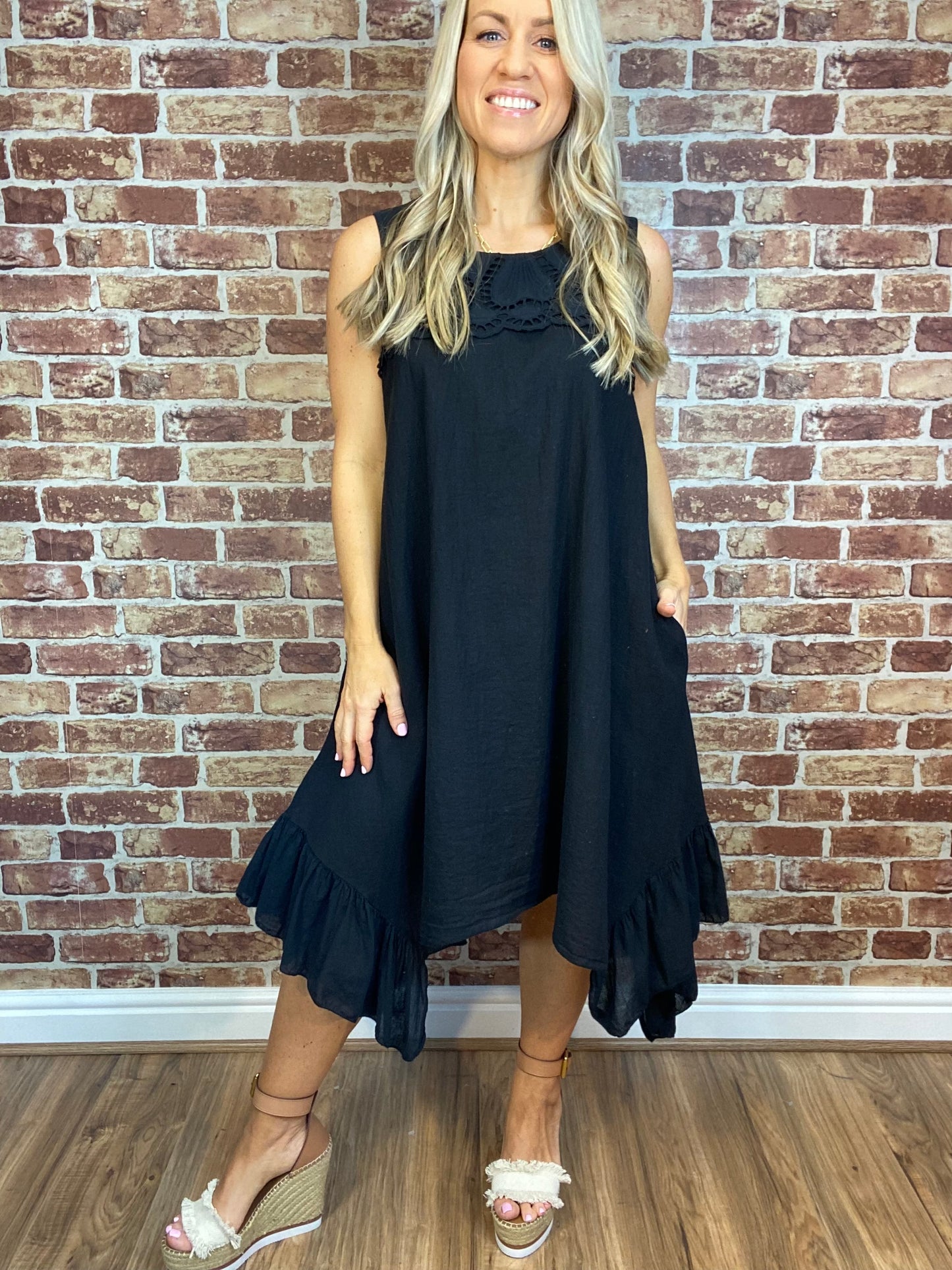 Heart Lace Linen Dress