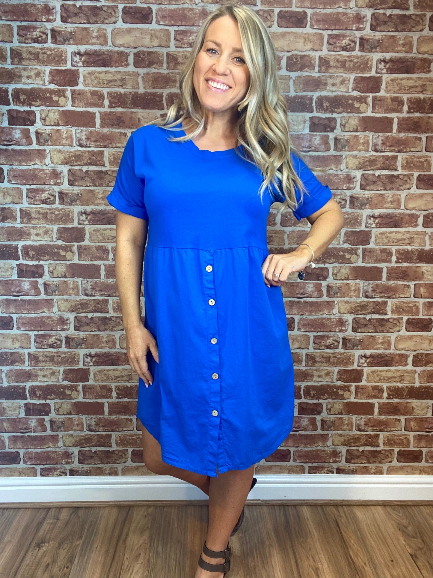 Button Up Front Dress
