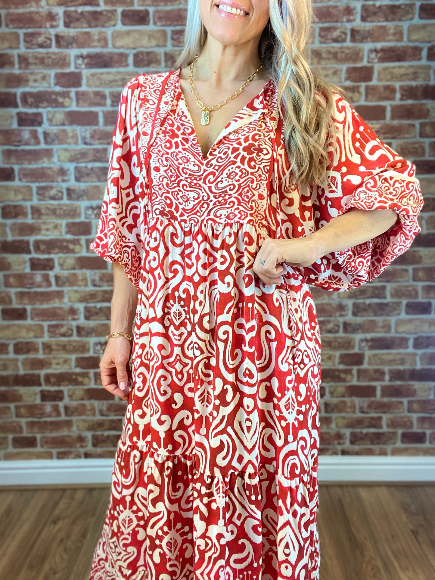 Palm Springs Dress#colour_red