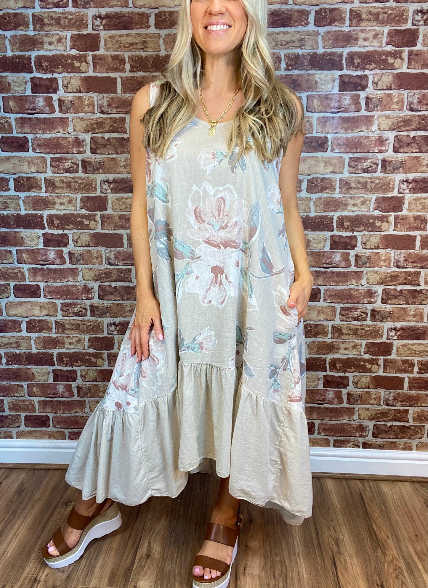 Taking It Easy- Linen Dress