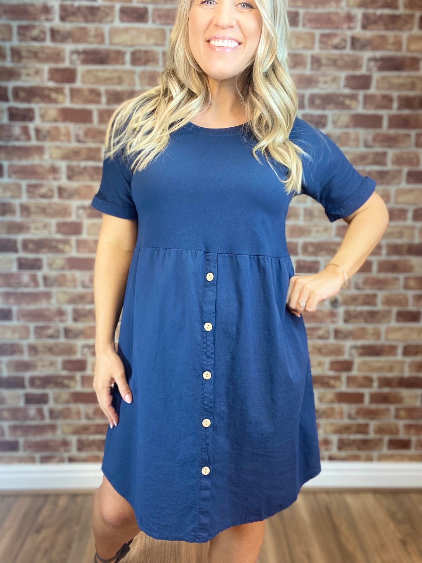 Button Up Front Dress