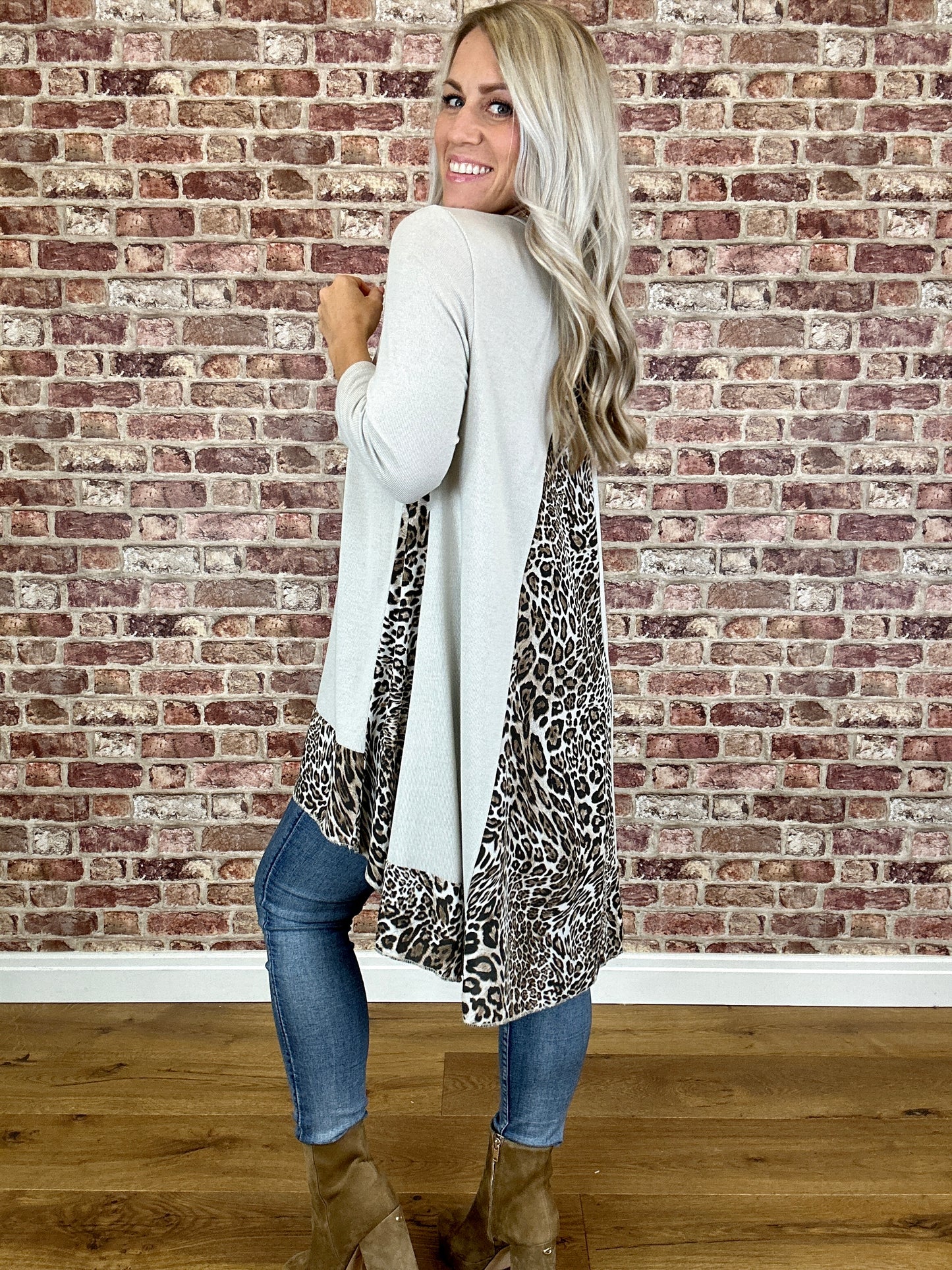 Leopard Flare Top