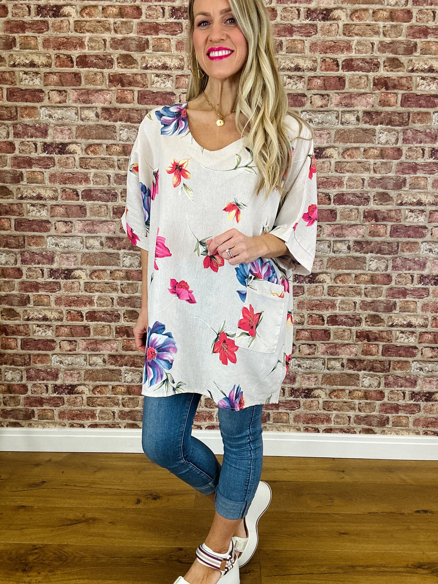 Petal Perfect Italian Linen Top