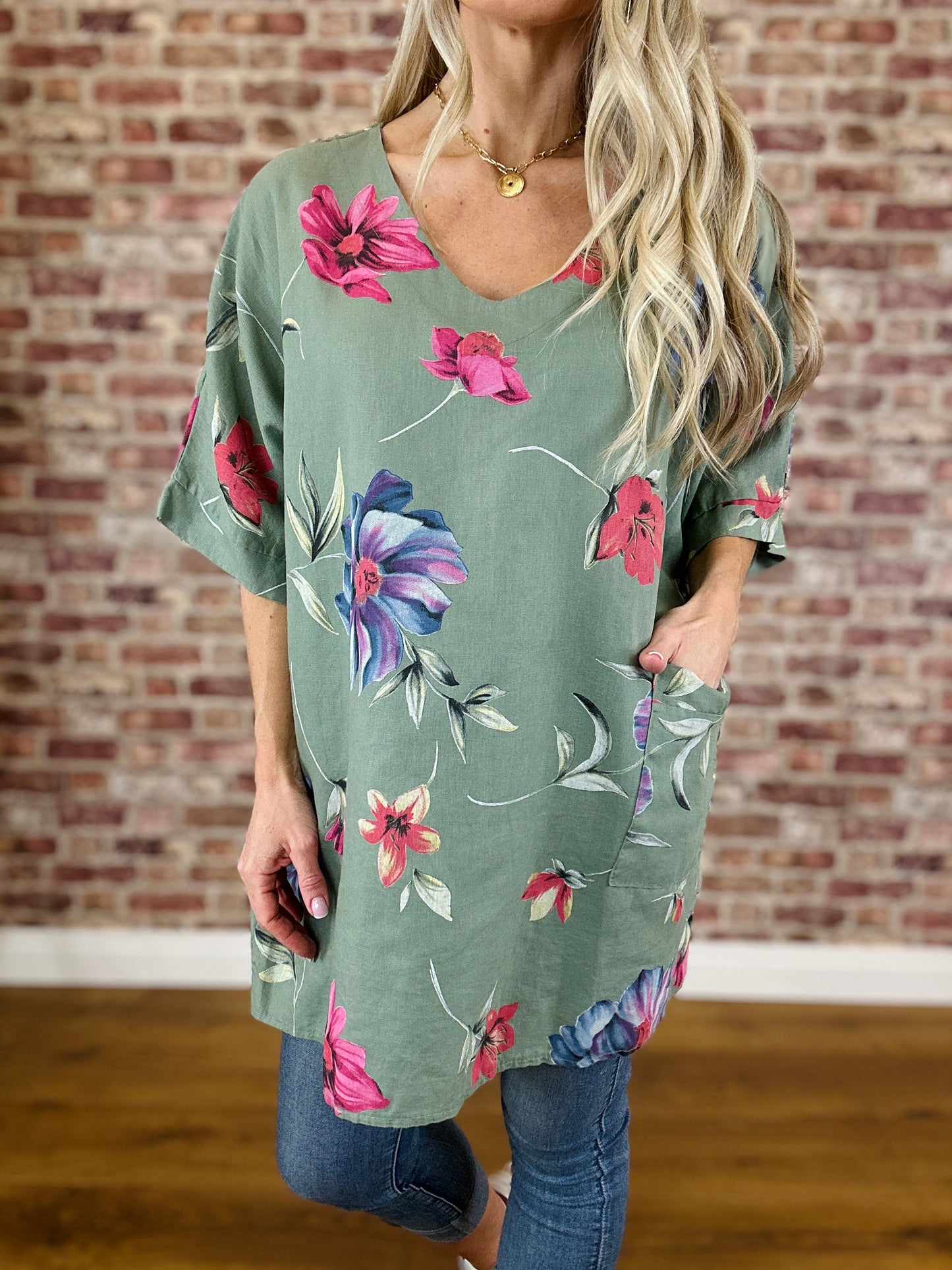 Petal Perfect Italian Linen Top