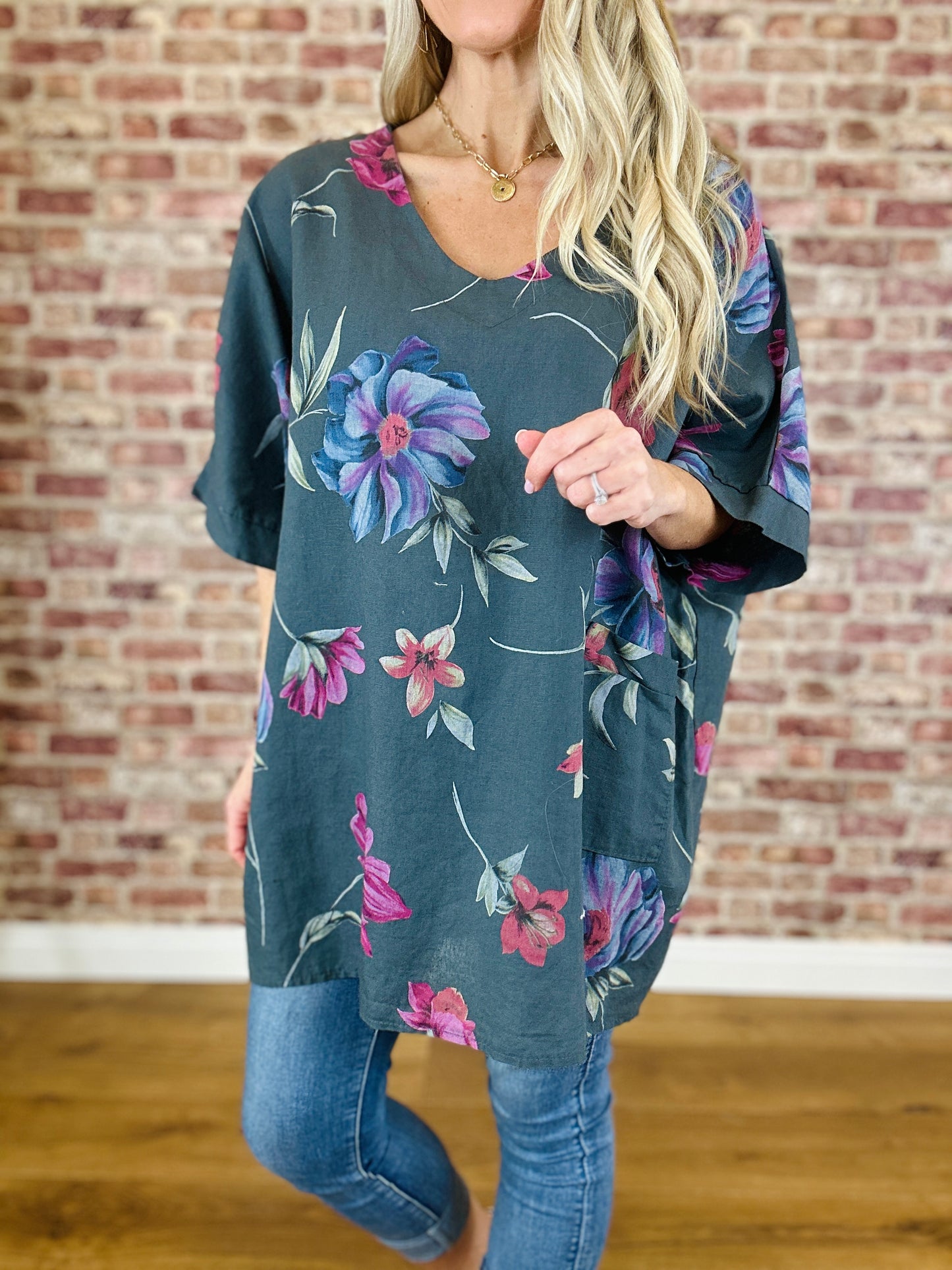 Petal Perfect Italian Linen Top