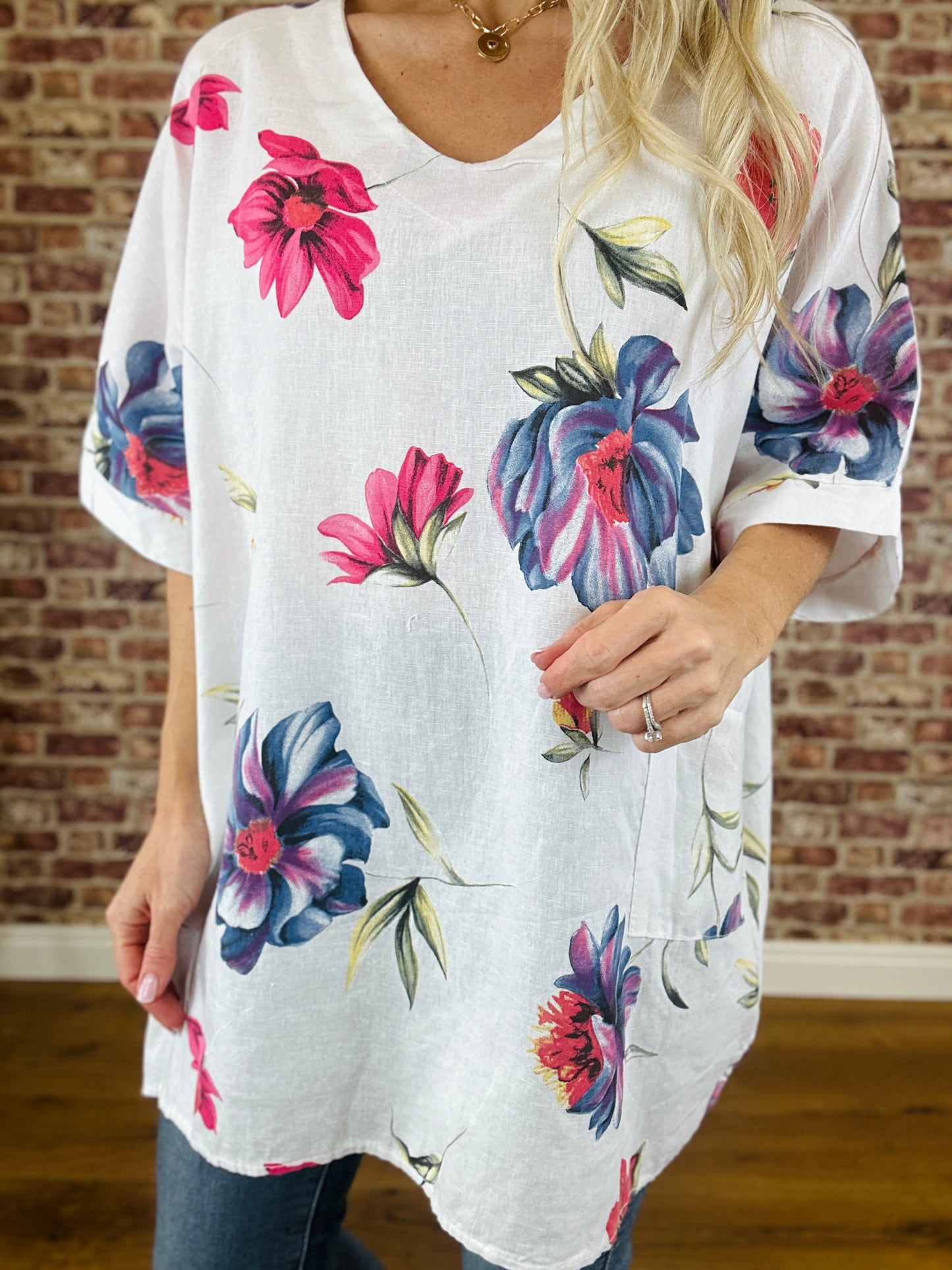 Petal Perfect Italian Linen Top