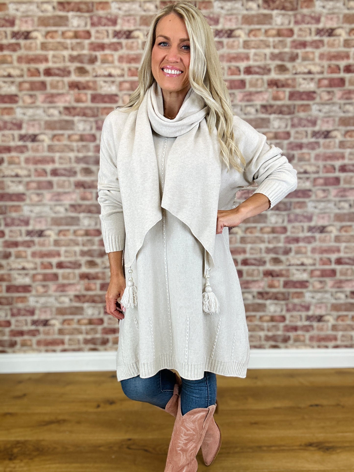 Midnight Cowgirl Jumper With Scarf