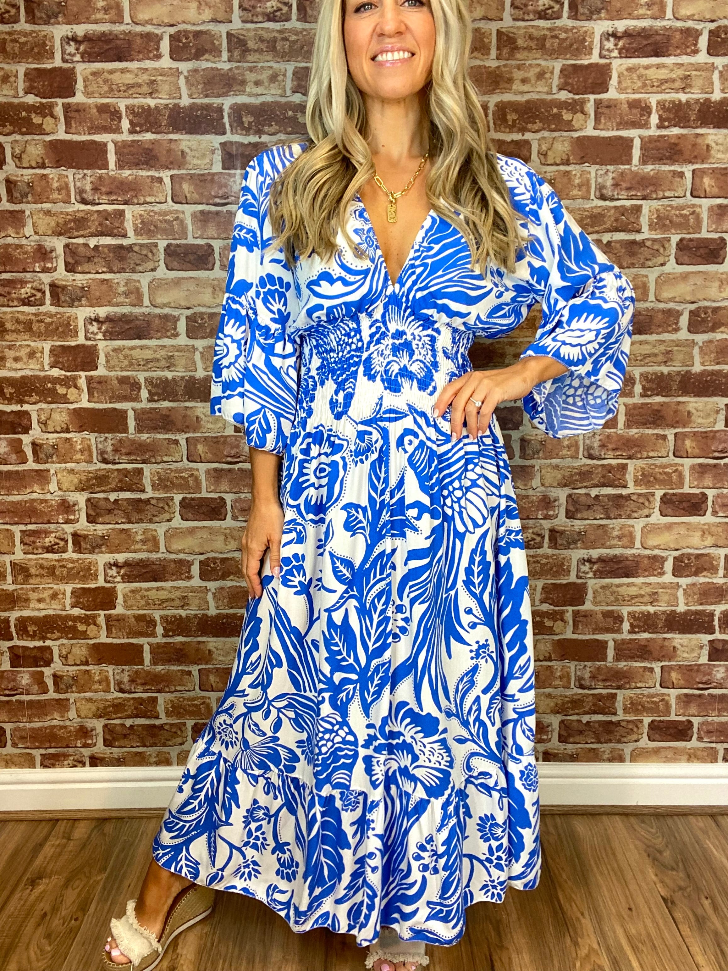 Paradise printed 2024 maxi dress