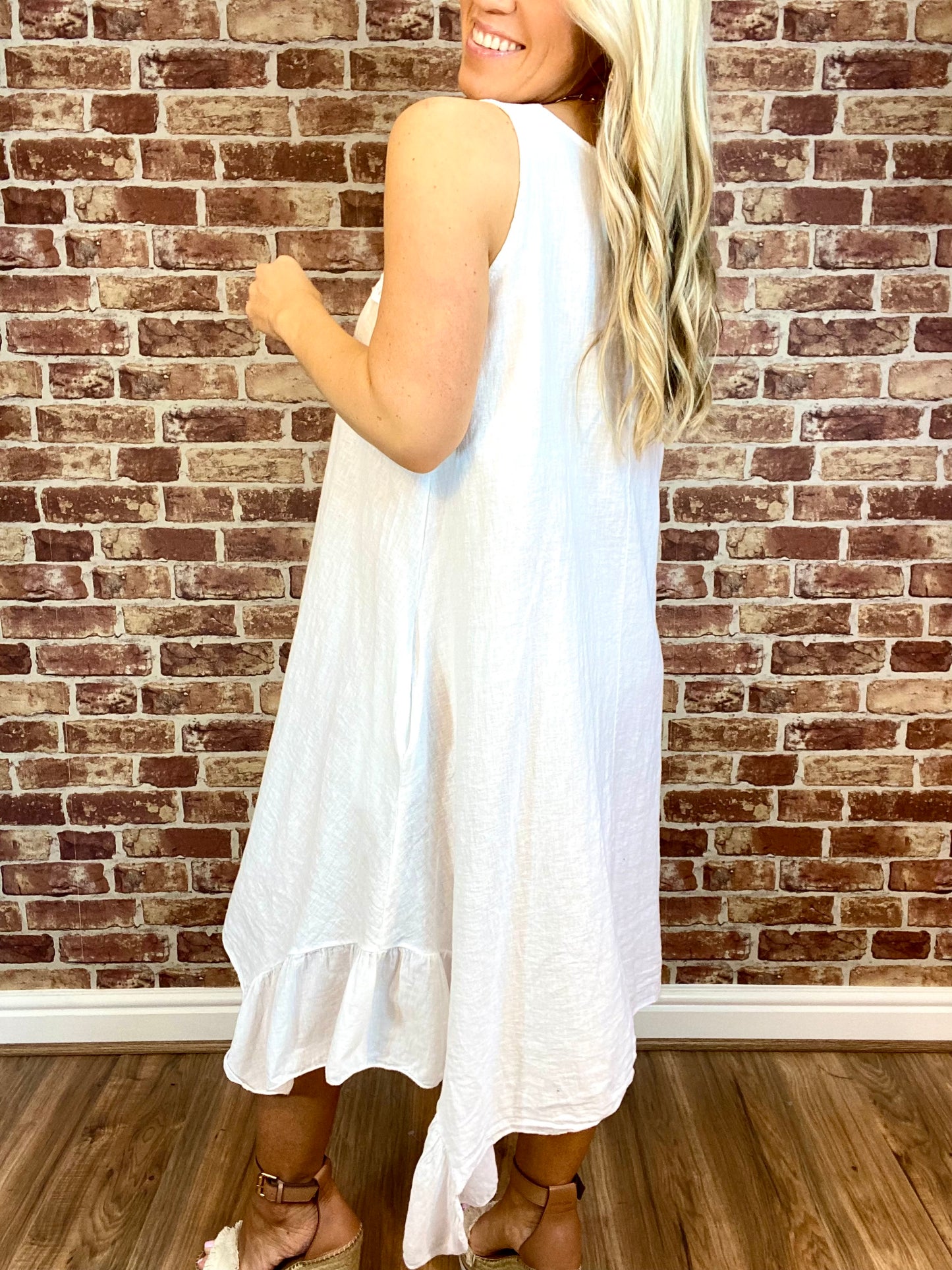 Heart Lace Linen Dress