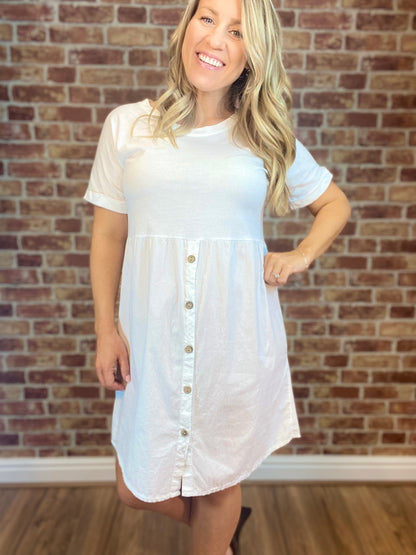 Button Up Front Dress