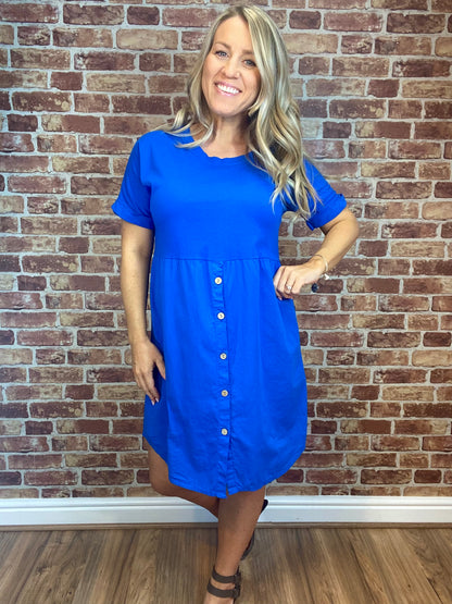 Button Up Front Dress