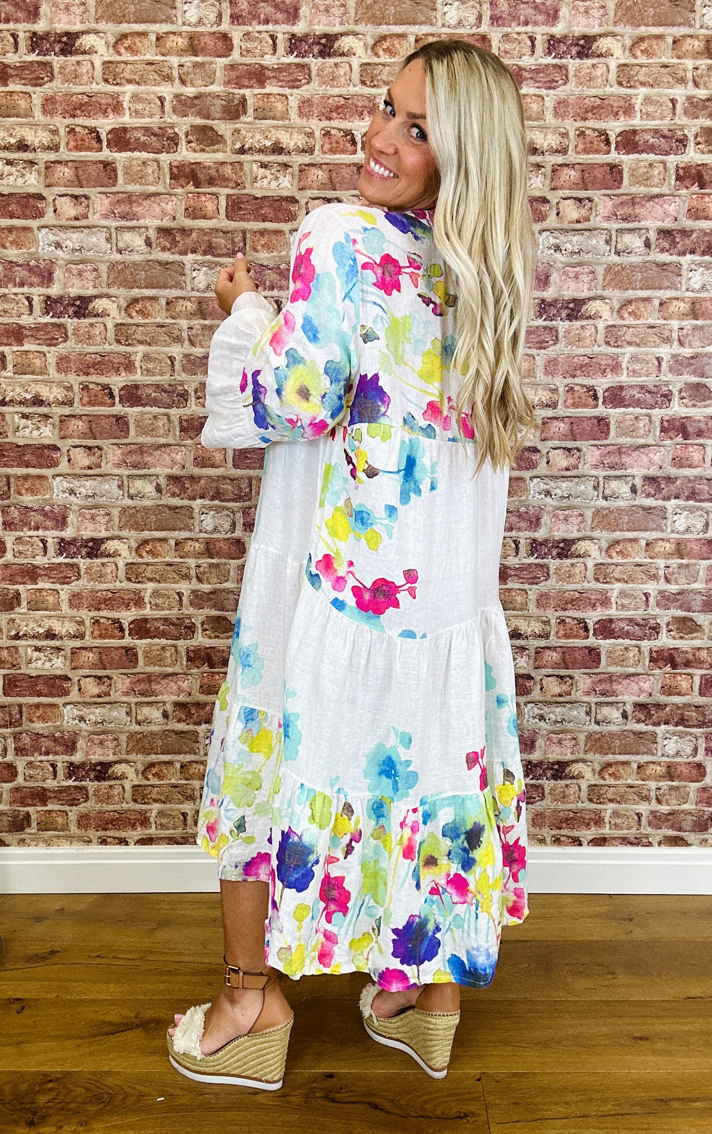 Gardenia Italian Linen Dress