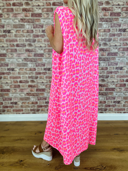 Madagascar Dress- Neon Pink