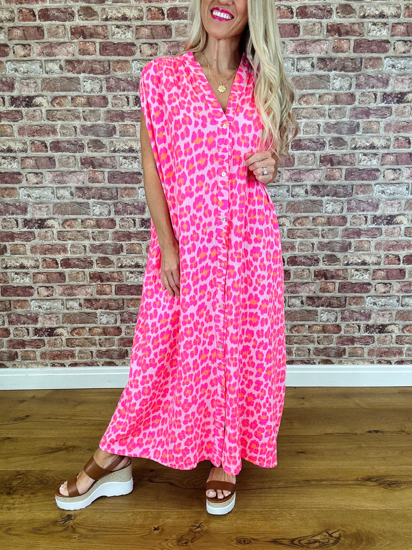 Madagascar Dress- Neon Pink