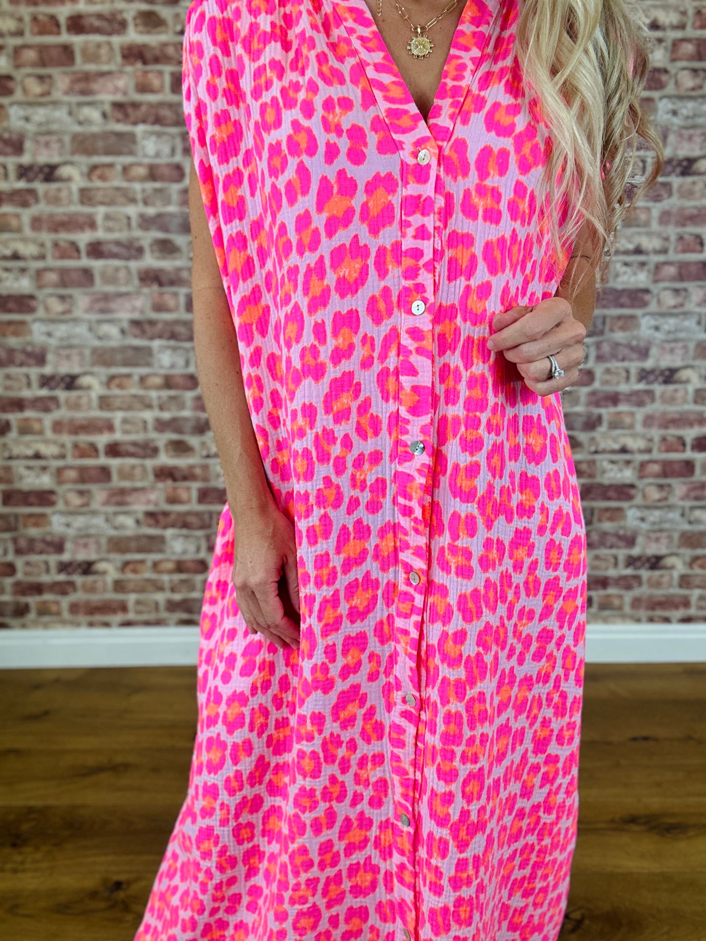 Madagascar Dress- Neon Pink