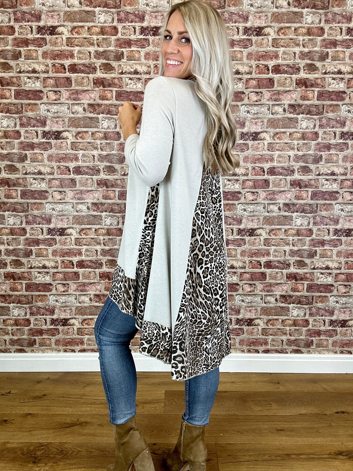 Leopard Flare Top