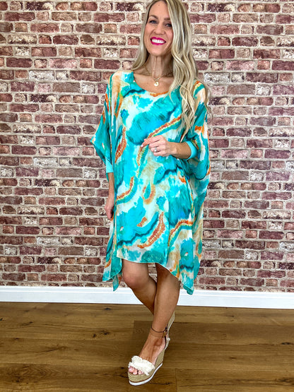 Seashore Bay Silk Dress