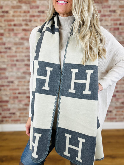 H Cashmere Scarf