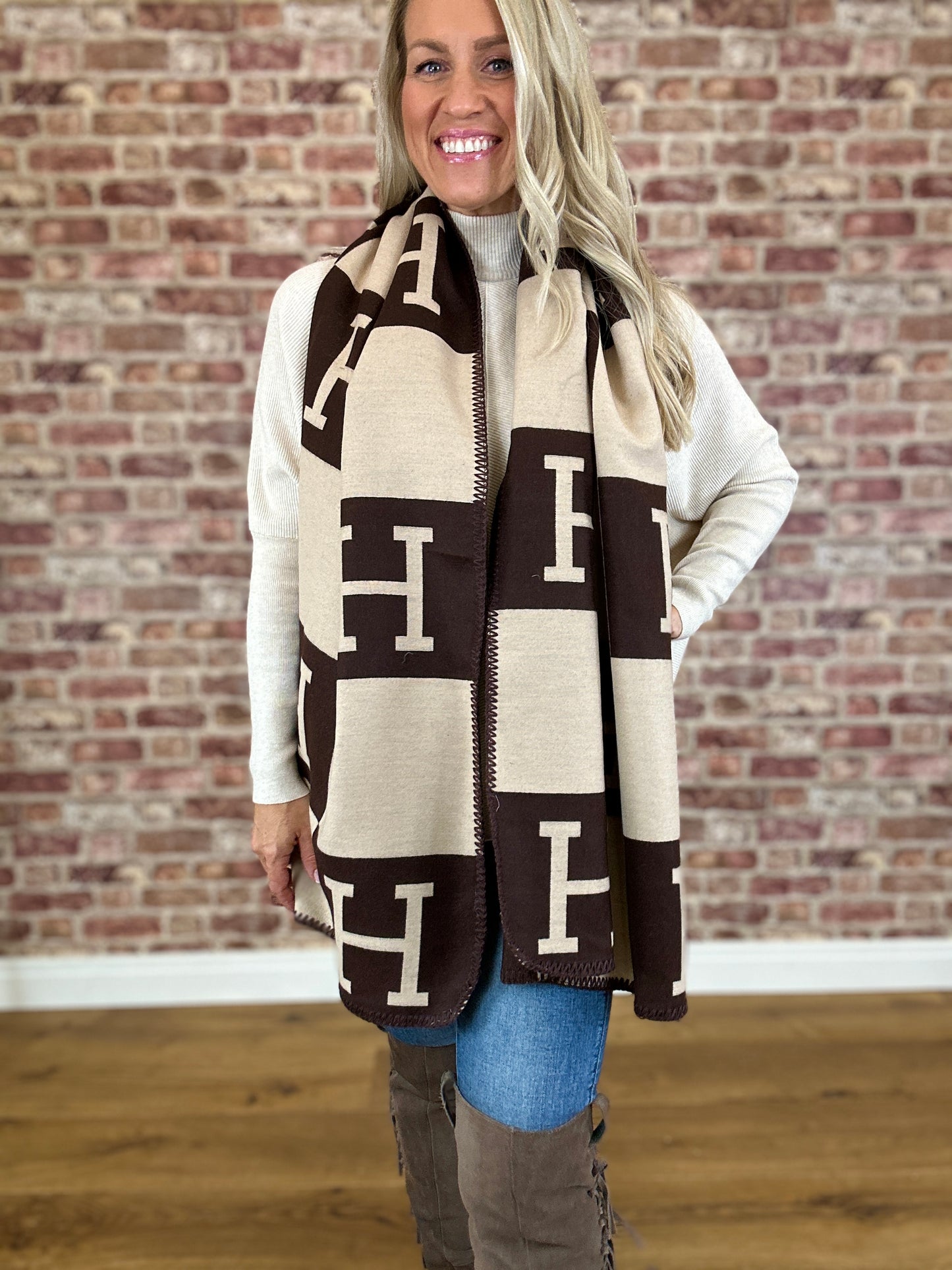 H Cashmere Scarf