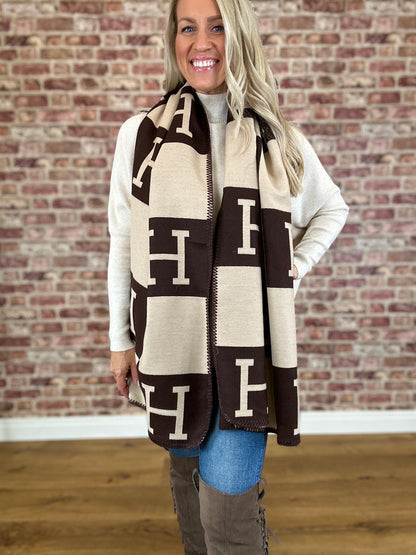 H Cashmere Scarf