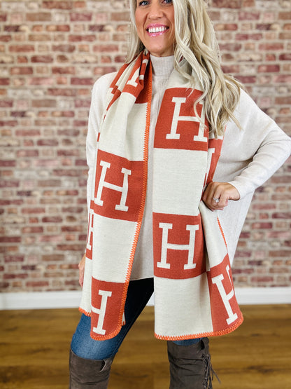 H Cashmere Scarf