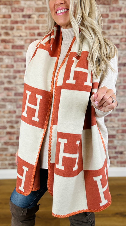 H Cashmere Scarf