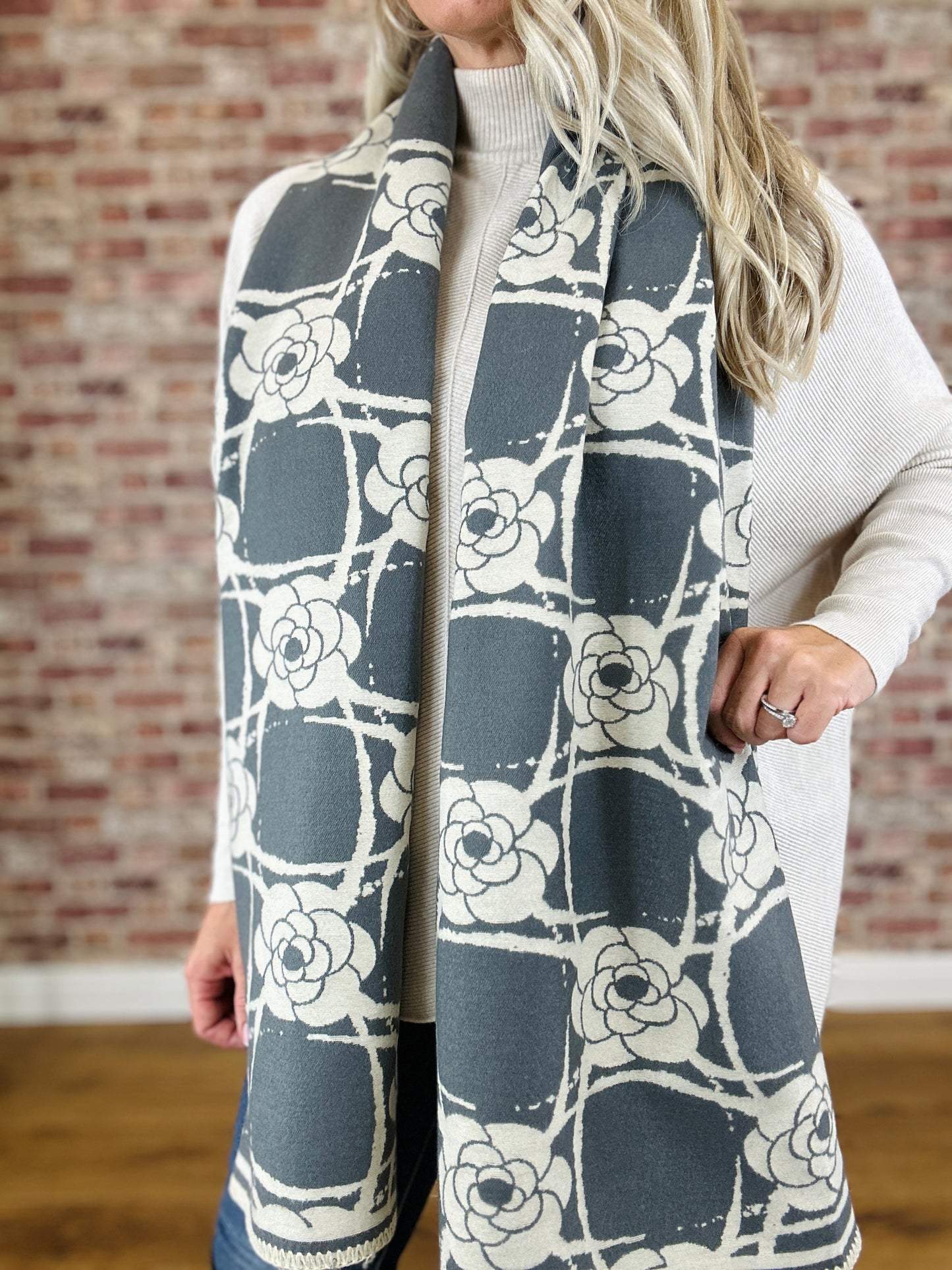 Rose Cashmere Scarf