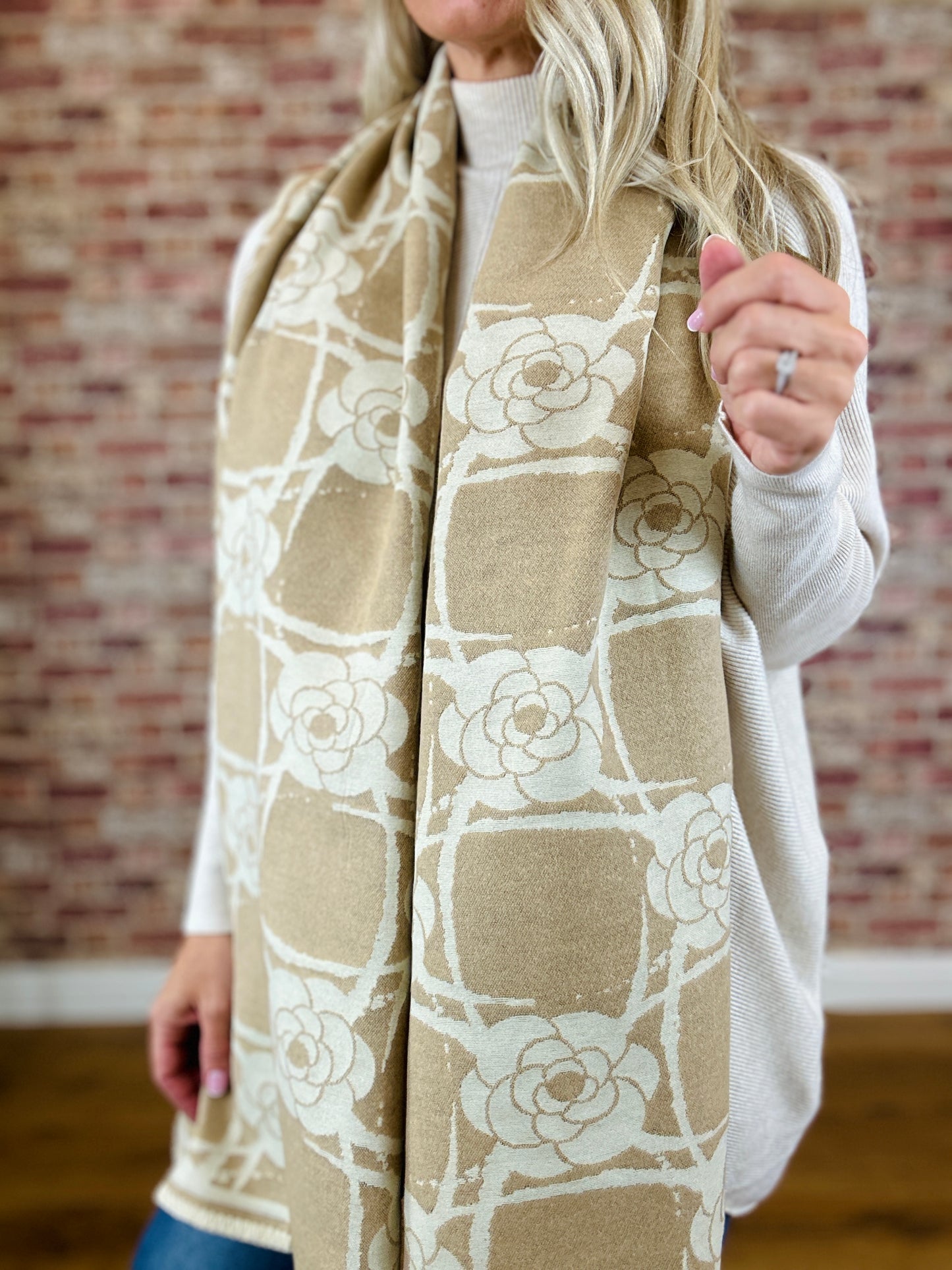 Rose Cashmere Scarf