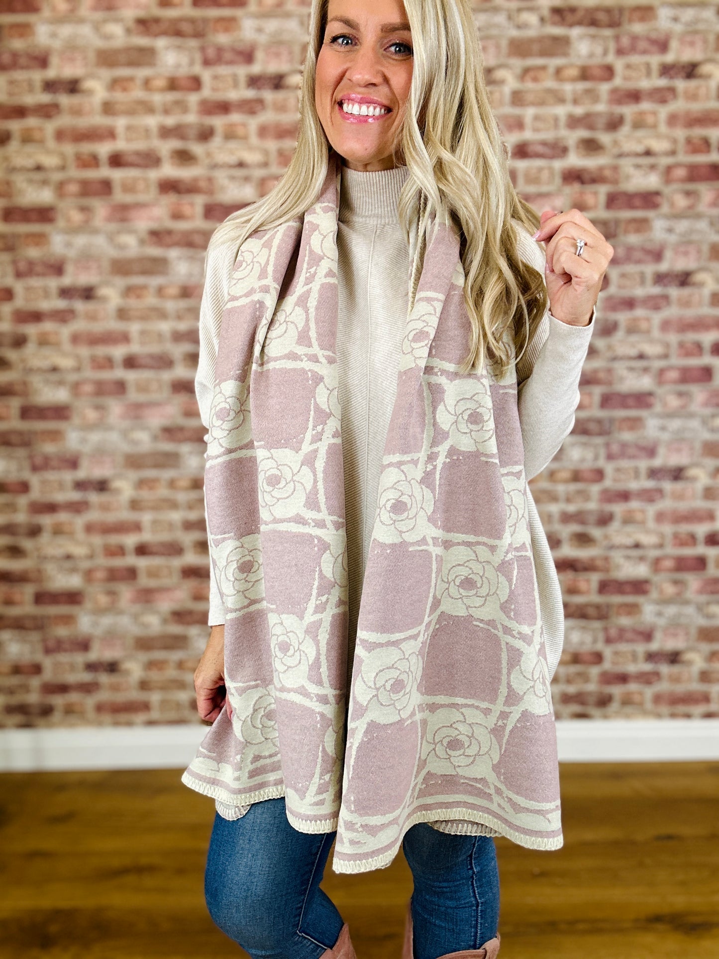 Rose Cashmere Scarf